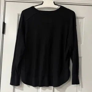 JOY LAB Black V-Neck Layered Sweatshirt thumbnail 6