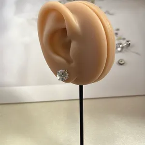8mm CZ Stud Earrings for Men Women Streetwear Punk Hip Hop Unisex Style thumbnail 8