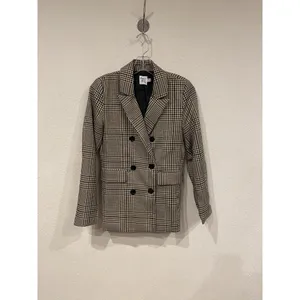 Princess Polly Tan Black Houndstooth Double-Breasted Blazer thumbnail 2
