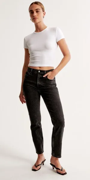 High-Rise Mom Jeans Abercrombie thumbnail 1