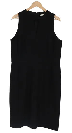 LOFT Dress Women 14 Sheath Black Keyhole Sleeveless Stretch Excellent thumbnail 1