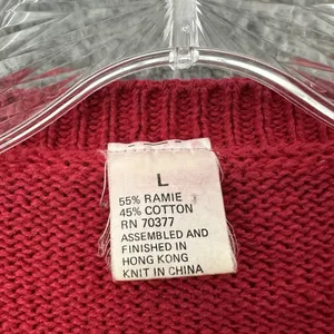 Vintage Knit Christmas Sweater Holiday Ugly‎ Retro 90s Cottagecore Women's Large thumbnail 4