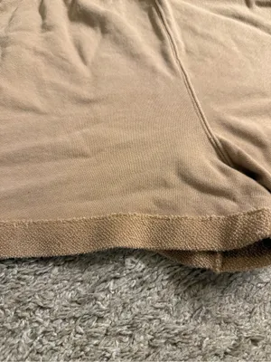 aerie tan beige High Waisted Chillax Fleece Lounge Shorts - size XL thumbnail 6