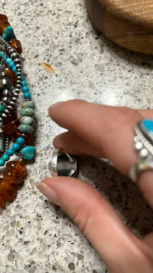 Turquoise Sterling Silver Ring 925 Green thumbnail 2