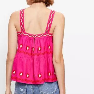 Loft Embroidered Tiered Cami Tank thumbnail 14