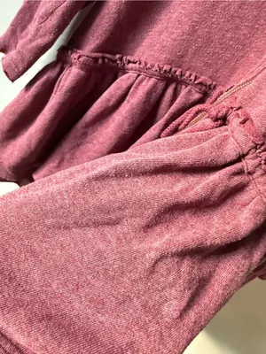 Free People Full Zip Sweatshirt Ruffle Flowy Hippie Boho Red Pink Size S M thumbnail 5