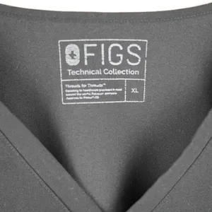 FIGS Technical Collection Womens Black Scrub Top V-Neck‎ Short Sleeve Size XL thumbnail 3