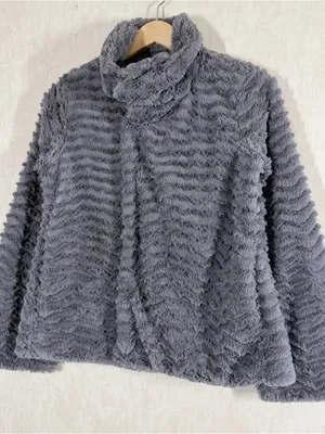 Patagonia Women’s Pelage Jacket Soft Curly Fleece in Nickel Gray S thumbnail 3