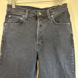 Denim Forum The Arlo High Rise Straight Leg Black Button Fly‎ Jeans Size 27 thumbnail 6