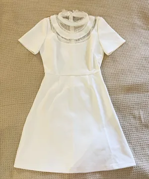 XTaren Mock Lace Collar A Line Formal Dress thumbnail 1