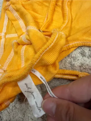 Urban Outfitters Orange Ribbed Cami & Shorts Set Top M Bottoms S thumbnail 4