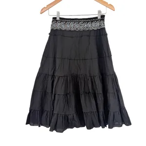 Willi Smith Tiered Sequin Midi Skirt Sz 4 Boho Y2K Festival Indie Sleaze Artsy thumbnail 2