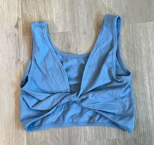NWOT American Eagle Twist-Back Crop Top Blue size S thumbnail 3