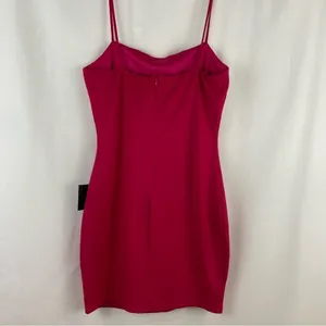 Lulu’s Mini Slip Dress Hot Pink Spaghetti Strap Barbie Glam Party Clubbing NEW thumbnail 6