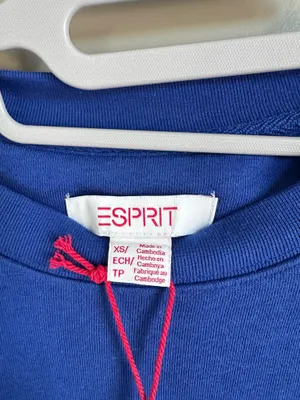 Esprit oversized Blue Sweatshirt New With Tags size XS thumbnail 2