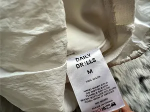 Daily Drills White Drawstring Crop Top Size Medium Like New 783 thumbnail 3