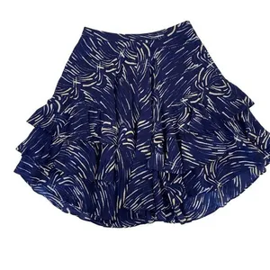 Anthropologie Dil 2 Blue Skirt Flare Back Zip Boho‎ Cottagecore Festival thumbnail 2
