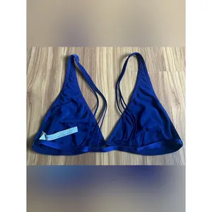 Free People Intimately Sapphire Bralette Ribbed Velvet Blue Triangle Bra L thumbnail 5