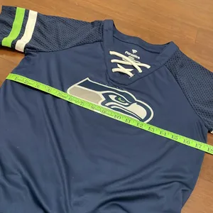 Fanatics Blue and Green Seahawks Jersey thumbnail 5