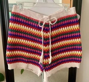 Rainbow Crochet Shorts Size M thumbnail 1