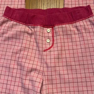 Free People‎ Intimately Chill Evening Pink Plaid Pajama Lounge Pants Size XS thumbnail 5