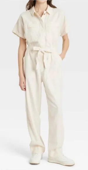 Universal Threads Cream Waist Jumpsuit size 10 thumbnail 1