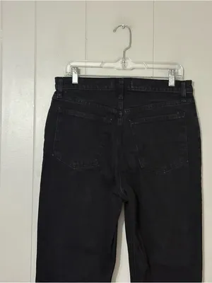 Abercrombie & Fitch 90s Straight Ultra High Rise Black Jeans Size 10 thumbnail 5