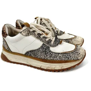 Madewell Kickoff Trainer Sneakers in Leather‎ and Spot Mix Calf Hair 9.5 thumbnail 2