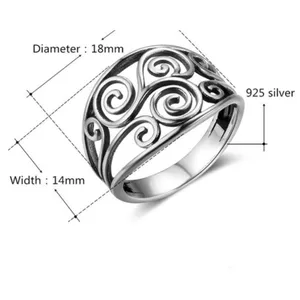 NEW Solid Heavy Boho Filigree 925 Sterling Silver Ring, Size 7‎ thumbnail 7