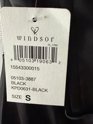 Windsor women’s Size S Black Satin Bodycon Mini Dress NWT(A500)✨ thumbnail 9