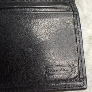 Vintage Coach Black Card Slot Case thumbnail 4