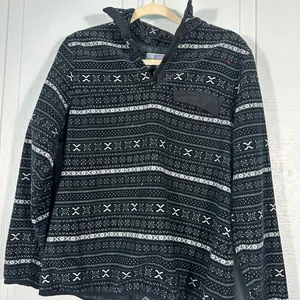 Jachs Cabin Collection Black Women Fleece Pullover Sweater Size Large EUC thumbnail 2