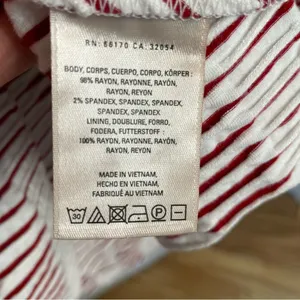 Anthropologie Maeve Caleta Handkerchief Red Stripe Strapless Dress XL New thumbnail 8