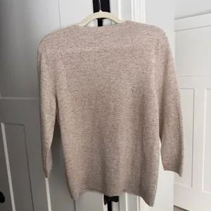 Talbots‎ AUDREY CASHMERE SWEATER DONEGAL cream oatmeal Heather thumbnail 5
