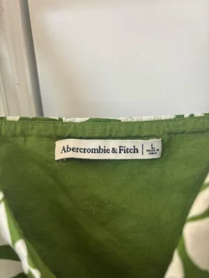 Abercrombie & Fitch Green Leaf Poplin top thumbnail 4