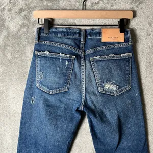 MOUSSY Vintage Howa Distressed Skinny‎ Jeans Raw Hem Blue Wash Size 24 X 25” thumbnail 6