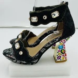 L'ARTISTE SPRING STEP Jewell Sz US 5.5-6 EUR36 Embellished Heel Platform Sandals thumbnail 6