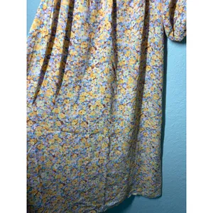 Billabong Women's Swept Away Midi Dress Boho Floral Smocked Babydoll Milkmaid thumbnail 5