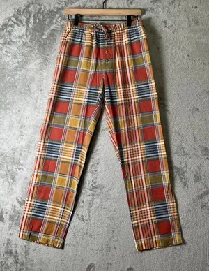 The Territory Ahead Plaid Cotton Pull On Pants Medium Academia Preppy Grunge thumbnail 1
