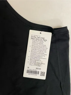 Lululemon NWT Swiftly Tech High Neck Racerback Tank Top Black Size 18 thumbnail 6