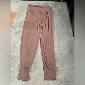 Aerie Brown jogger sweatpants medium thumbnail 4
