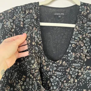 Patrizia Pepe Ditsy Floral Tie Front‎ Flowy Short Sleeve Dress thumbnail 7