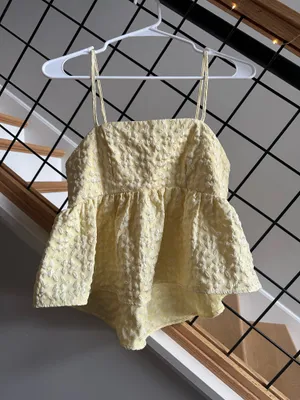 Yellow Peplum Tank thumbnail 1