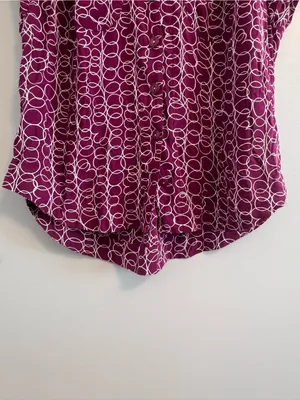 Maeve Anthropologie XS Abstract Print Button Front Blouse Top thumbnail 4