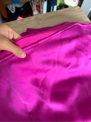 Tarik Ediz US 14 51147 Asymmetrical Bodice Slit Gown Fuchsia Pink Evening Party thumbnail 10