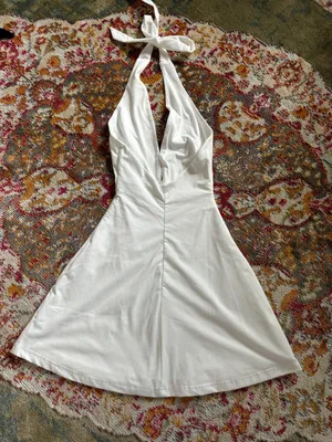 Charcoal White Halter Neck Dress Size XXS thumbnail 3