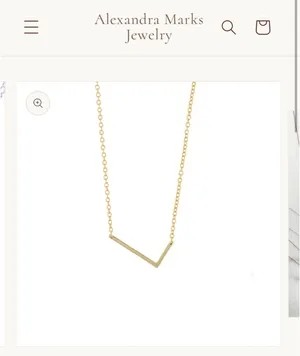 L necklace Gold thumbnail 2