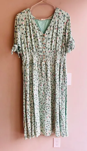 Reborn J Sunday Morning Dress Mint Floral Size 3X thumbnail 1