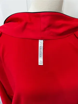 Fabletics Eco-satin Robe Strawberry Red With Black Trim With Pockets Size Medium thumbnail 16