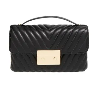 MICHAEL KORS Quilted Leather Sloan Chain Crossbody HandBag Black Clasic Elegant thumbnail 2